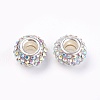 Grade A Rhinestone European Beads CPDL-H001-12x9mm-10-1