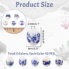 5Bags 5 Colors Handmade Porcelain Beads PORC-AR0001-12-2