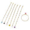 Brass Paperclip Chain Bracelets for Women BJEW-JB12541-1