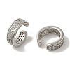 Rack Plating Brass Micro Pave Cubic Zirconia Clip-on Earrings EJEW-R162-45P-2