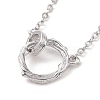 Interlocking Double Rings Pendant Necklace NJEW-G073-07B-P-2