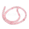 Natural Rose Quartz Dyed Beads Strands G-B046-07-6MM-8