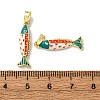 Brass Enamel Pendants KK-F911-23G-02-3