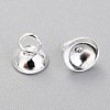 201 Stainless Steel Bead Cap Pendant Bails X-STAS-G224-24S-04-2