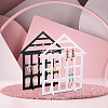 Detachable Lovely House Acrylic Earring Display Stands EDIS-WH0029-48B-4