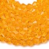 Orange Glass Bicone Beads Strands X-GLAA-S026-6mm-12-2