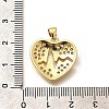 Rack Plating Brass Micro Pave Cubic Zirconia Pendants KK-L226-001G-08-3