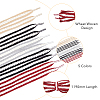 SUPERFINDINGS 5 Pairs 5 Colors Two Tone Flat Polyester Braided Shoelaces DIY-FH0005-41B-02-5