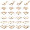 48Pcs 6 Styles Alloy Crystal Rhinestone Connector Charms RB-SC0001-10-1
