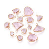 Brass Glass Pendants GLAA-T027-05-1