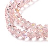 Electroplate Glass Beads Strands X1-EGLA-A034-T4mm-L18-3