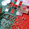 Christmas DIY Polymer Clay & Acrylic & Glass Beads: Bracelets Making Kits DIY-FS0007-99-8