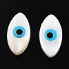 Evil Eye Natural Freshwater Shell Beads SHEL-F001-34-3