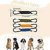 4Pcs 4 Colors Polyester Cord Braided Dog Harness Collar Leash Connector AJEW-GO0001-38-2