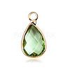 Faceted Glass Pendants FIND-WH0097-40H-G-1
