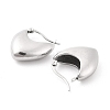 304 Stainless Steel Chunky Heart Hoop Earrings for Women EJEW-F280-11P-2