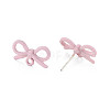 Spray Painted Alloy Stud Earring Findings PALLOY-T077-153-RS-3