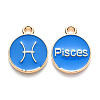 Alloy Enamel Pendants X-ENAM-S124-01B-02H-1