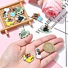 10Pcs 5 Styles Alloy Enamel Pandants FIND-YW0005-71-5