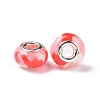 Transparent Resin European Rondelle Beads RPDL-P005-01P-02-3