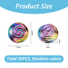 50Pcs Eletroplate Glass Beads GLAA-HS0001-09D-2