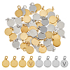 48Pcs 2 Colors 304 Stainless Steel Charms STAS-FH0002-29B-1