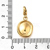 Flat Round 304 Stainless Steel Rhinestone Pendants Decoration STAS-R159-53G-02-3