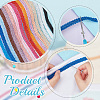 32M 16 Colors Polyester Centipede Braid Lace Trim OCOR-PH0002-23-6