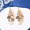 430 Stainless Steel Heart Dangle Earrings EJEW-A137-09KCG-2