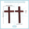 6Pcs Wooden Cross Wall Decoration AJEW-GO0002-23A-2