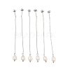 Natural Pearl Beaded Ear Thread EJEW-P219-16P-2