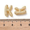 Rack Plating Brass Micro Pave Cubic Zirconia Slide Charms KK-C084-34G-K-3