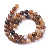 Natural Striped Agate/Banded Agate Beads Strands G-G582-8mm-55-2