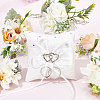 Tribute Silk Wedding Ring Pillow with Polyester Ribbon and Alloy Heart DIY-WH0325-48A-6