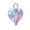 Transparent Glass Charms PALLOY-JF04198-02-3