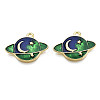 Alloy Enamel Pendants PALLOY-T075-70G-RS-2