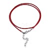 Waxed Cotton Cord Necklace Making MAK-S034-003-3
