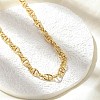 Brass Oval Link Chain Necklaces NJEW-A042-16G-4