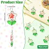 10Pcs 5 Colors Flower Glass Pendants PALLOY-FS00077-4