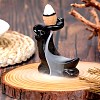 Moon Shape Ceramics Ornaments Backflow Incense Mini Incense Burner Decorative Gifts JX862A-3