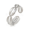 Brass Adjustable Cuff Rings for Women RJEW-B132-02A-P-4
