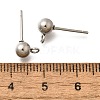 201 Stainless Steel Stud Earring Findings STAS-R156-01P-03-2