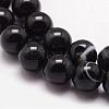 Natural Black Agate Bead Strands G-K166-13-10mm-05-3