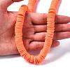 Flat Round Handmade Polymer Clay Beads CLAY-R067-12mm-12-6