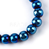 Electroplate Transparent Glass Beads Strands X-EGLA-Q062-8mm-D01-2