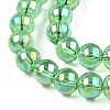 Electroplate Transparent Glass Beads Strands GLAA-T032-T8mm-AB17-3