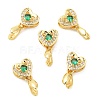 Brass Micro Pave Cubic Zirconia Pendant Pinch Bails KK-I705-04G-3