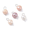 Natural Cultured Freshwater Pearl Charms X-PALLOY-JF01099-02-1