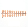 12 Different Size Natural Frosted Solid Color French Short False Nails MRMJ-T078-97-06-1