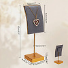 Velvet & Alloy Earrings Display Stands ODIS-WH0061-69B-2